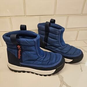 Columbia Blue Kids' Snowtrot Mid Water Resistant Boot Big Kid size 4